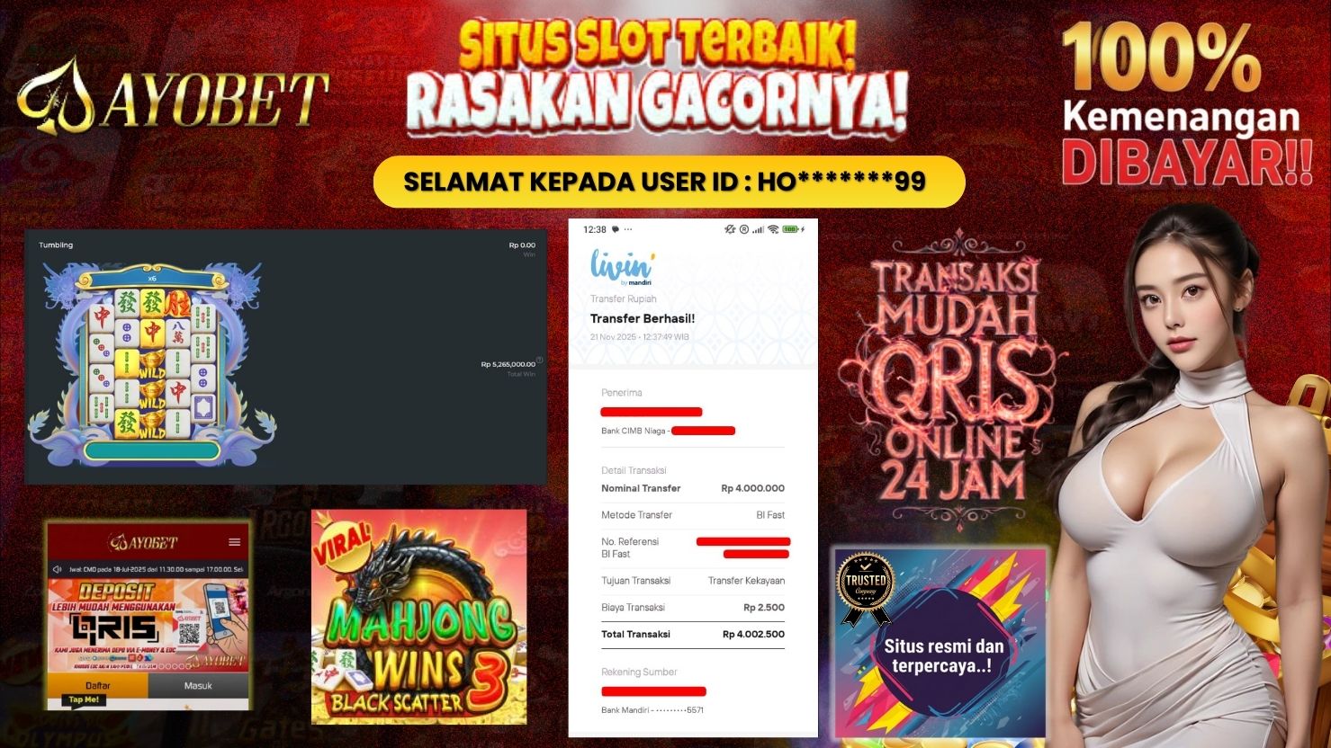 AYOBET JACKPOT SLOT MAHJONG WINS 3 - BLACK SCATTER